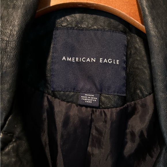 American Eagle Vegan Leather Moto Jacket - Picture 2 of 5